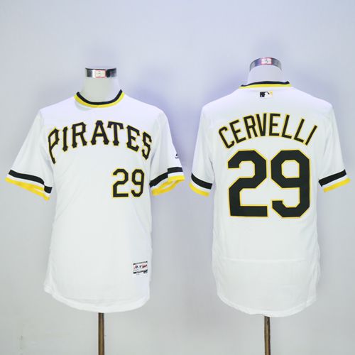 Pirates #29 Francisco Cervelli White Flexbase Authentic Collection Cooperstown Stitched MLB Jersey